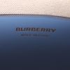 Burberry  Freya shopping bag  in beige raphia  and blue leather - Detail D2 thumbnail