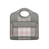 Burberry  Pocket small model  handbag  in grey and pink canvas  and grey leather - 360 thumbnail