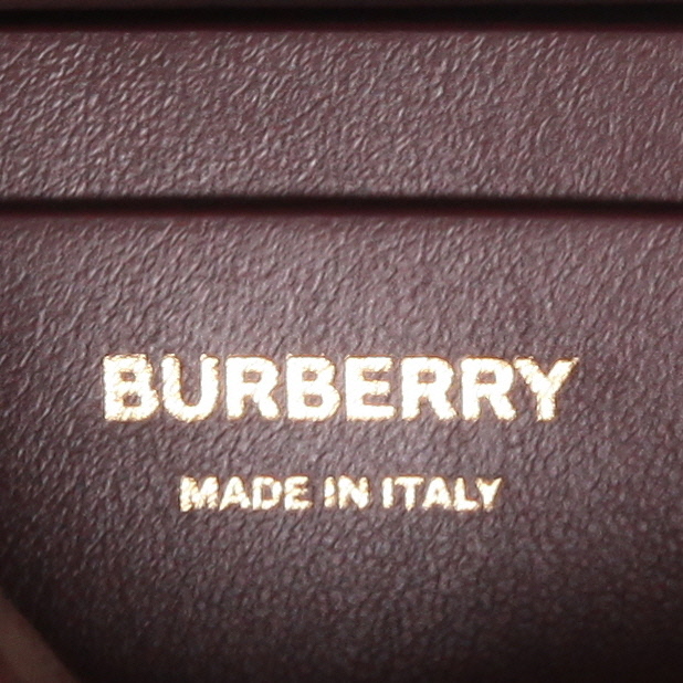 Sac bandoulière Burberry  Grace en cuir lisse prune - Detail D2