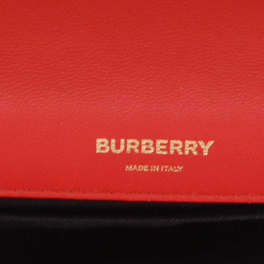 Burberry  Lola shoulder bag  in red leather - Detail D2