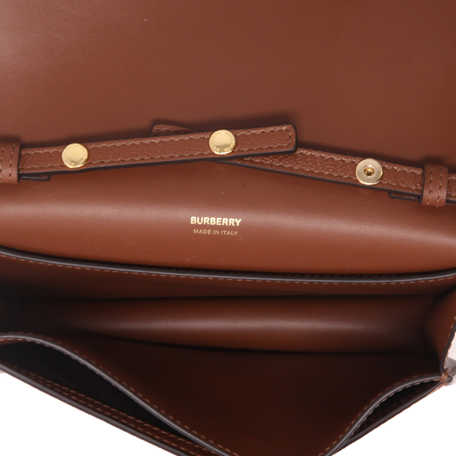 Burberry  Grace shoulder bag  in brown smooth leather - Detail D3