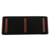 Shopping bag Burberry  Freya modello medio  in tela nera e pelle marrone - Detail D1 thumbnail