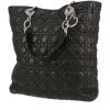 Shopping bag Dior Soft in pelle nera cannage - 00pp thumbnail