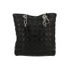 Dior Soft shopping bag in black leather - 360 thumbnail