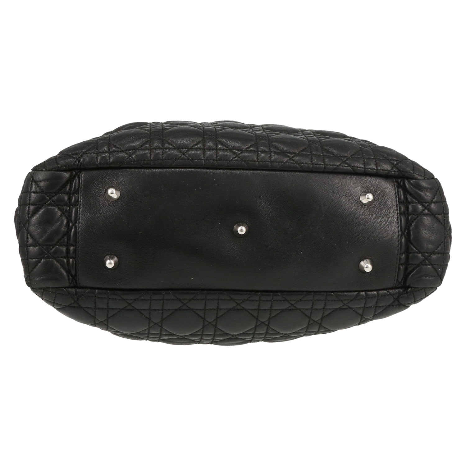 Shopping bag Dior Soft in pelle nera cannage - Detail D1