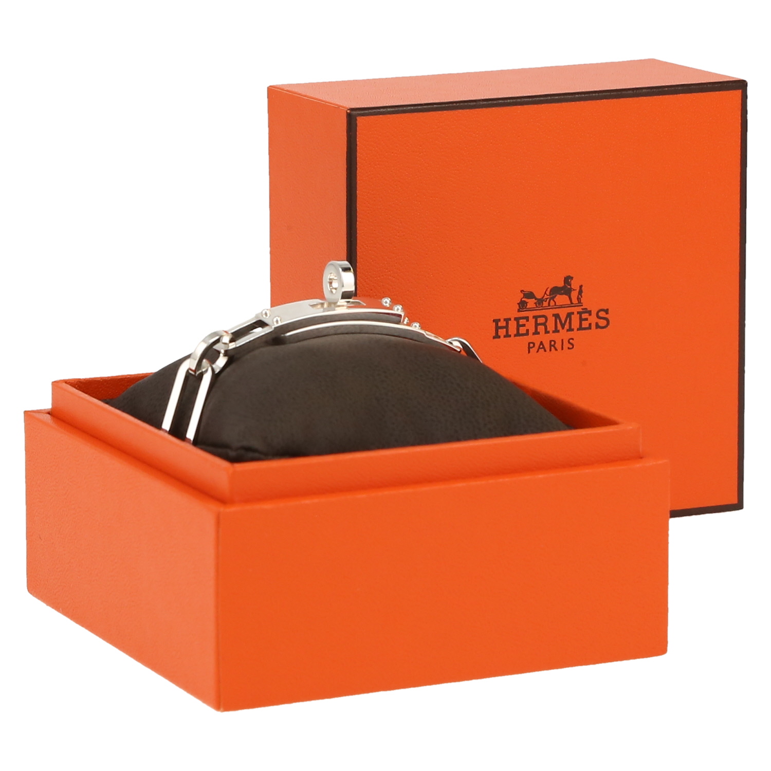 Hermès Kelly bracelet in silver