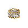 Buccellati Eternelle Rombi ring in yellow gold, white gold and diamonds - 00pp thumbnail