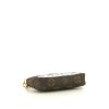 Bolsito de mano Louis Vuitton  Pochette accessoires en lona Monogram marrón y cuero natural - Detail D4 thumbnail