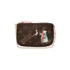 Louis Vuitton  Pochette accessoires pouch  in brown monogram canvas  and pink leather - 360 thumbnail