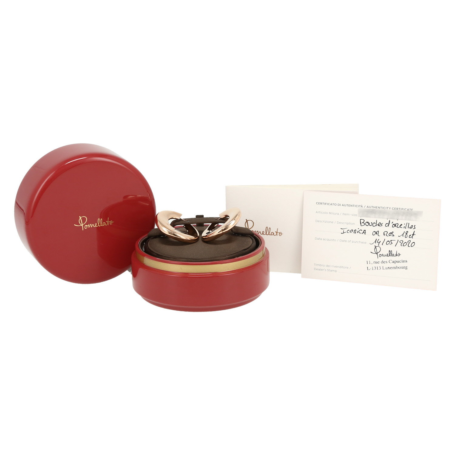 Pomellato Iconica hoop earrings in yellow gold - Detail D2