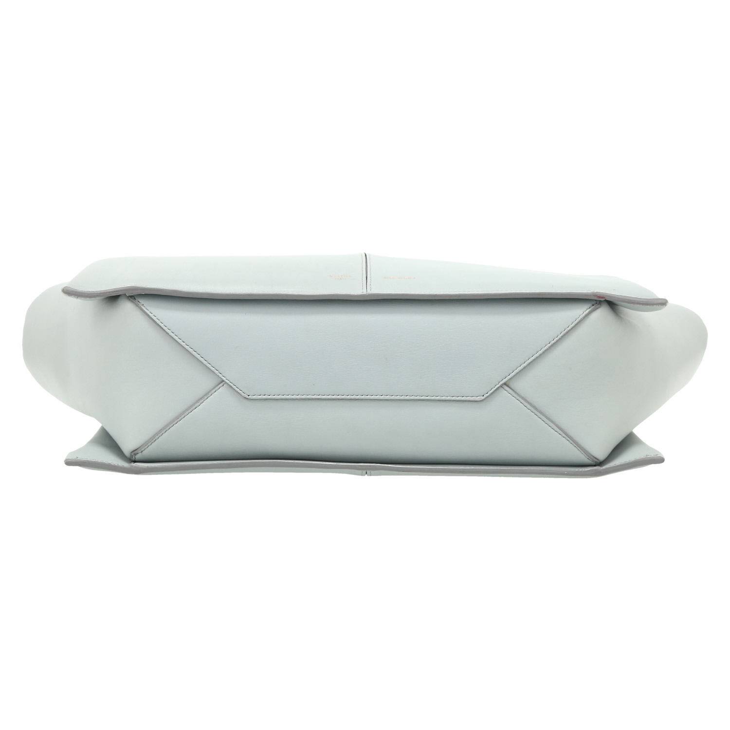 Sac cabas Celine  Tri-Fold en cuir bleu - Detail D1