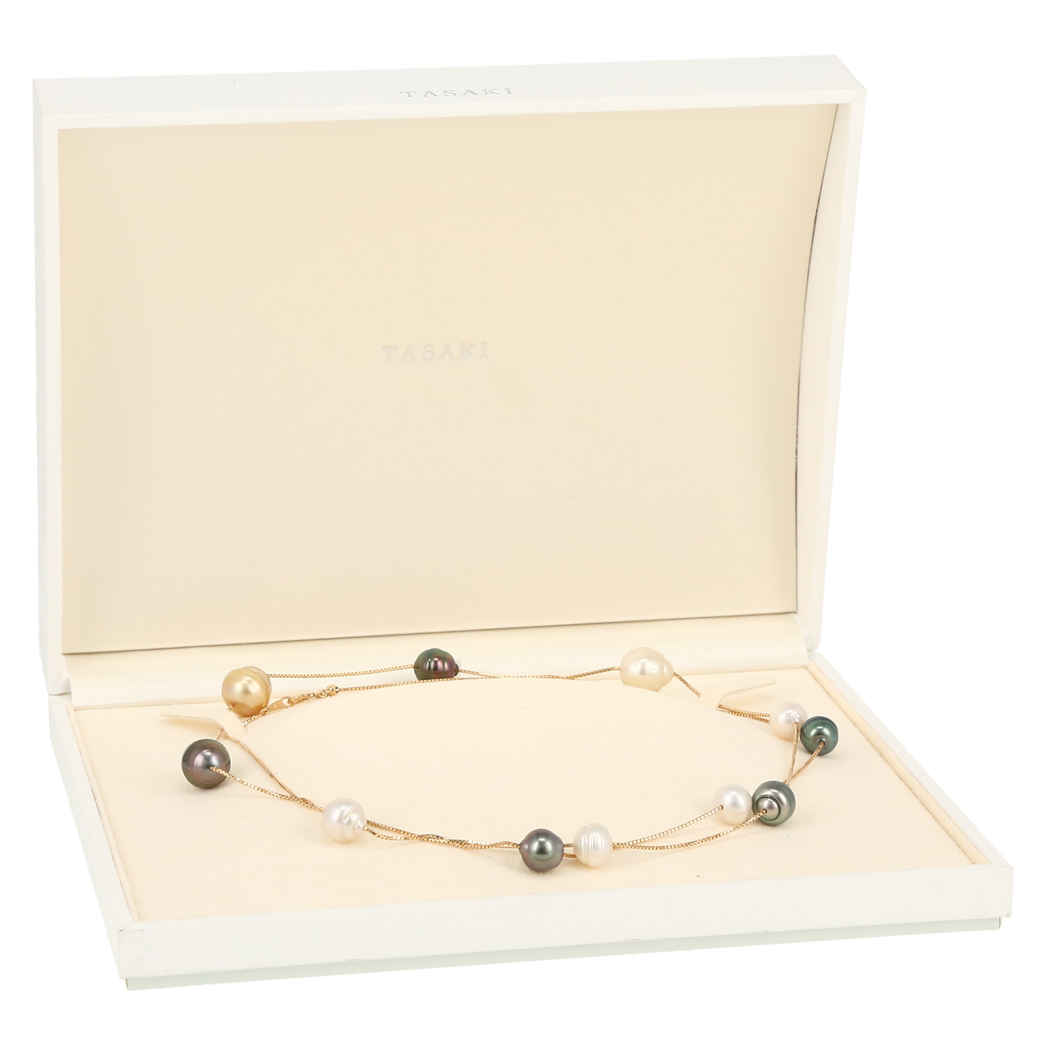 Tasaki  necklace in yellow gold and pearls - Detail D2