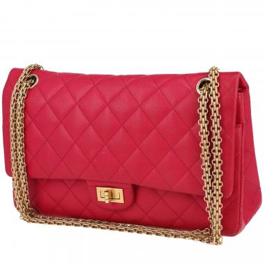 Bolso de mano Chanel   en cuero acolchado rosa