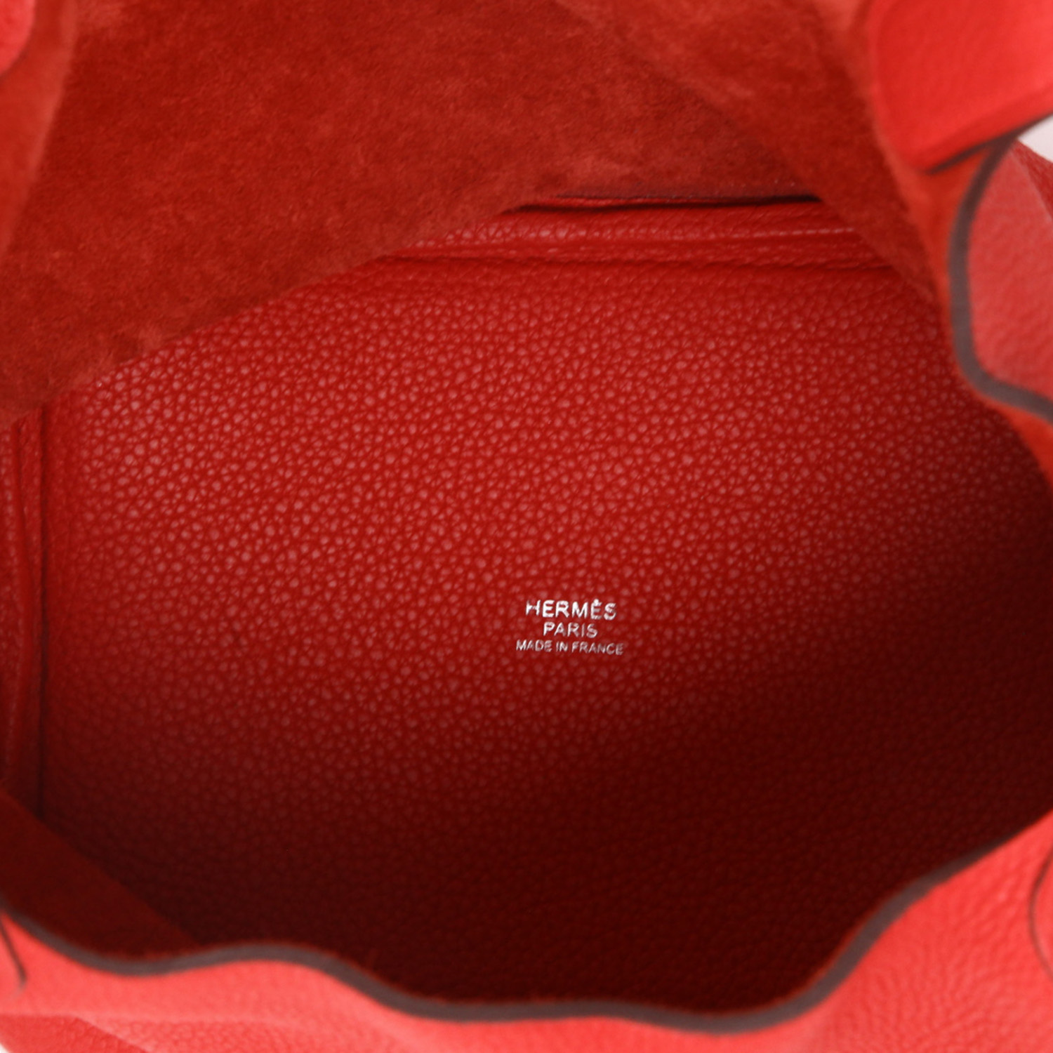 Bolso de mano Hermès  Picotin 22 cm en cuero togo Capucine - Detail D3