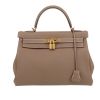Hermès  Kelly 32 cm handbag  in etoupe togo leather - 360 thumbnail