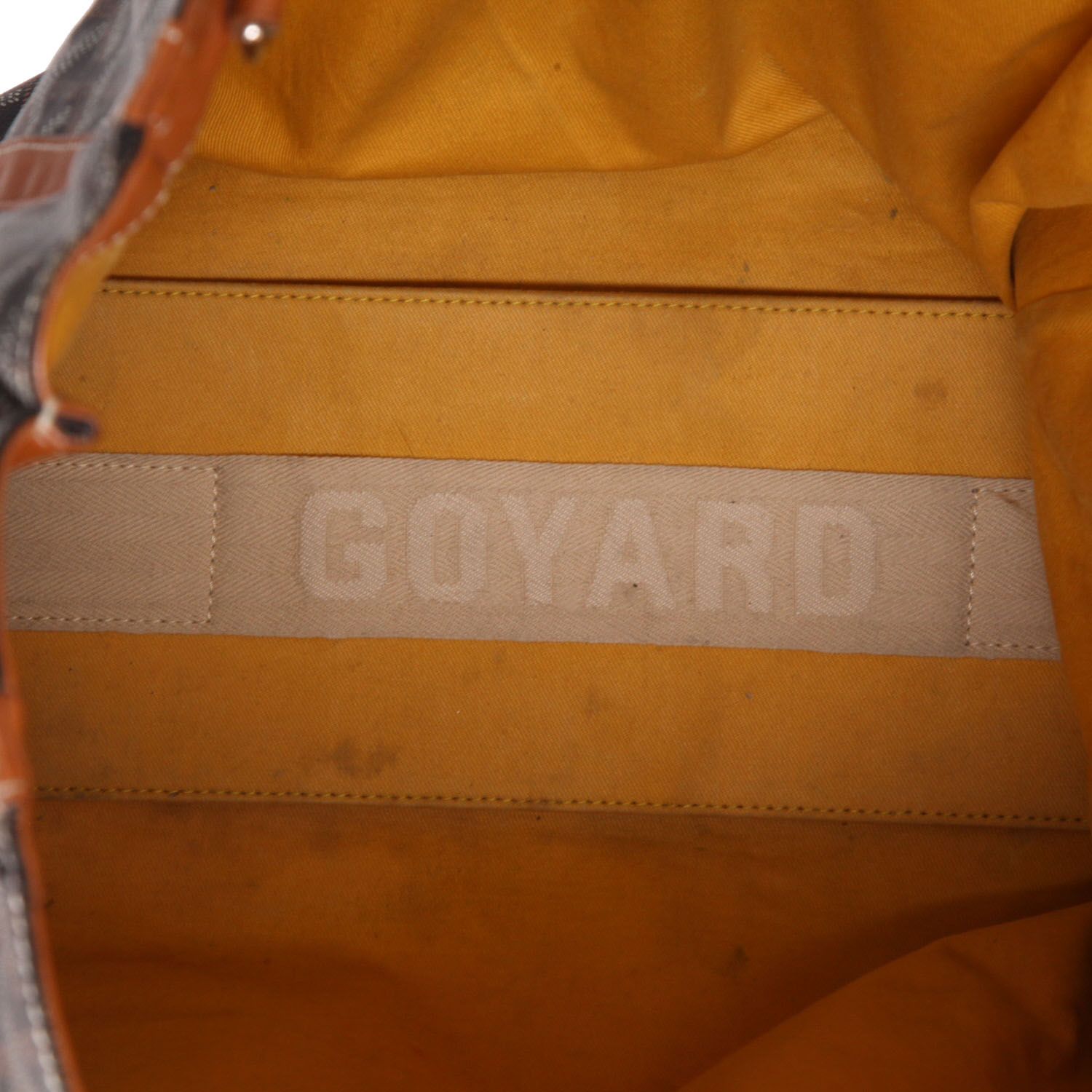 Bolso Cabás Goyard  Voltaire en tela Goyardine marrón y cuero marrón - Detail D3