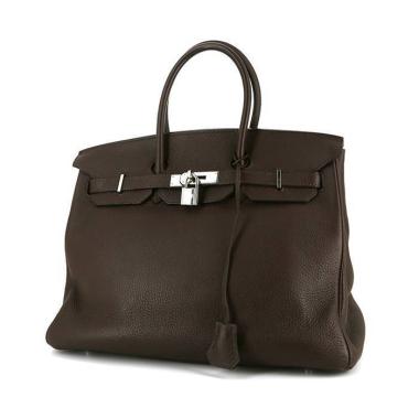 Sac à main Hermes Birkin 35 cm en cuir togo marron