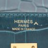 Hermès  Birkin 25 cm handbag  in Bosphore green porosus crocodile - Detail D2 thumbnail