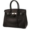 Bolso de mano Hermès  Birkin 30 cm en cocodrilo porosus negro - 00pp thumbnail