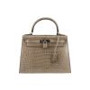 Hermès  Kelly 28 cm handbag  in grey alligator - 360 thumbnail