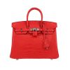 Hermès  Birkin 25 cm handbag  in red Geranium alligator - 360 thumbnail