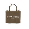 Givenchy  G-Tote mini  handbag  in khaki canvas  and khaki leather - 360 thumbnail