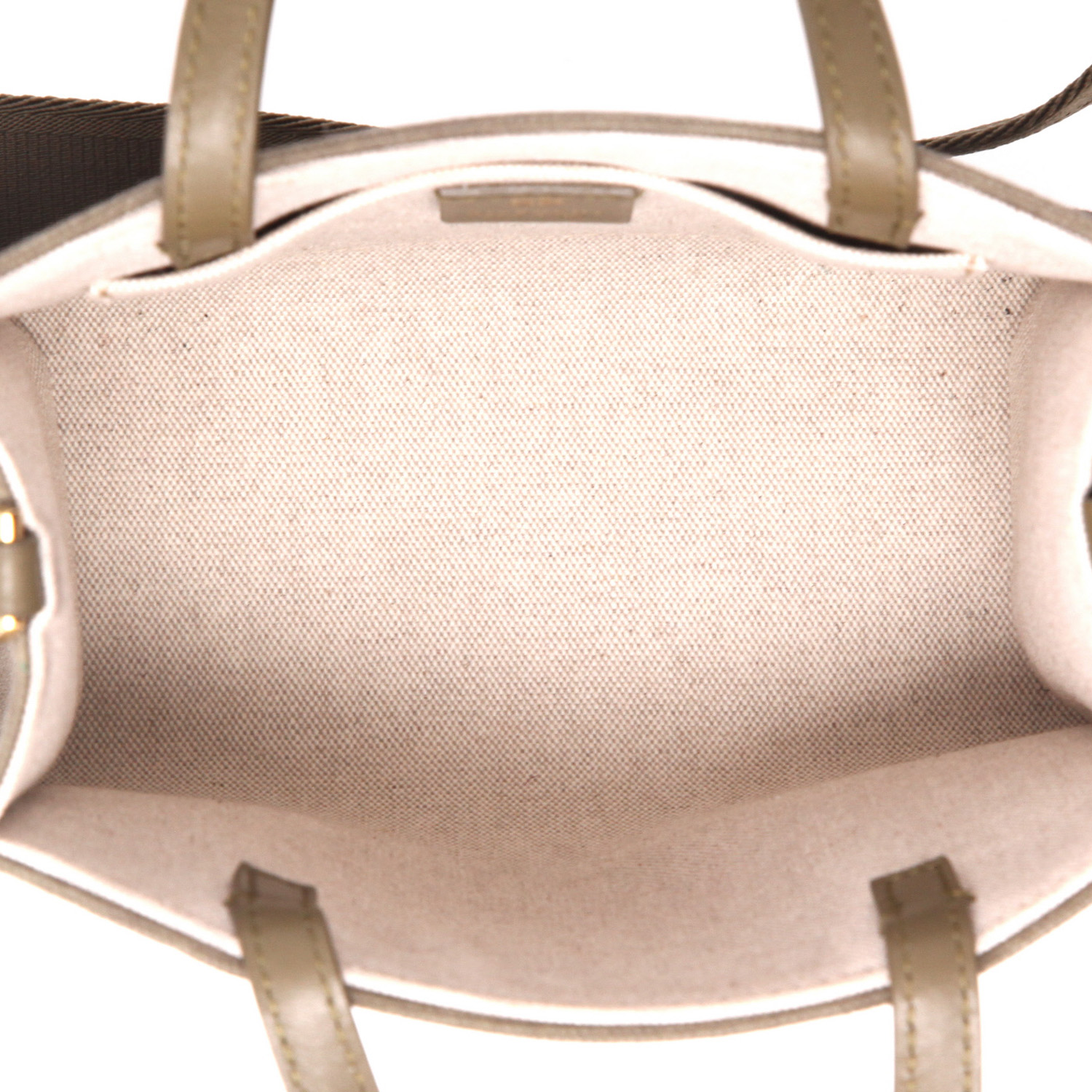 Borsa Givenchy  G-Tote mini  in tela verde kaki e pelle verde kaki - Detail D3