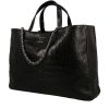 Shopping bag Chanel  Grand Shopping in coccodrillo nero e pelle grigia - 00pp thumbnail