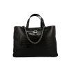 Chanel  Grand Shopping shopping bag  in black crocodile  and grey leather - 360 thumbnail