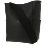 Celine  Sac Sangle shoulder bag  in black grained leather - 00pp thumbnail