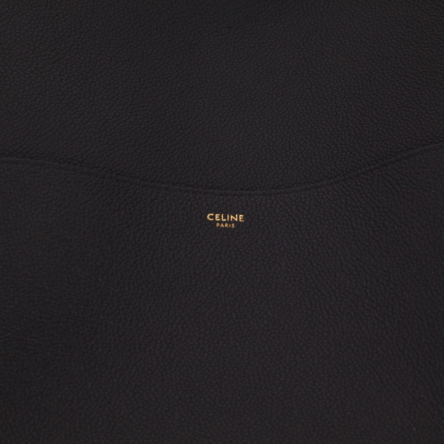 Bolso bandolera Celine  Sac Sangle en cuero granulado negro - Detail D2