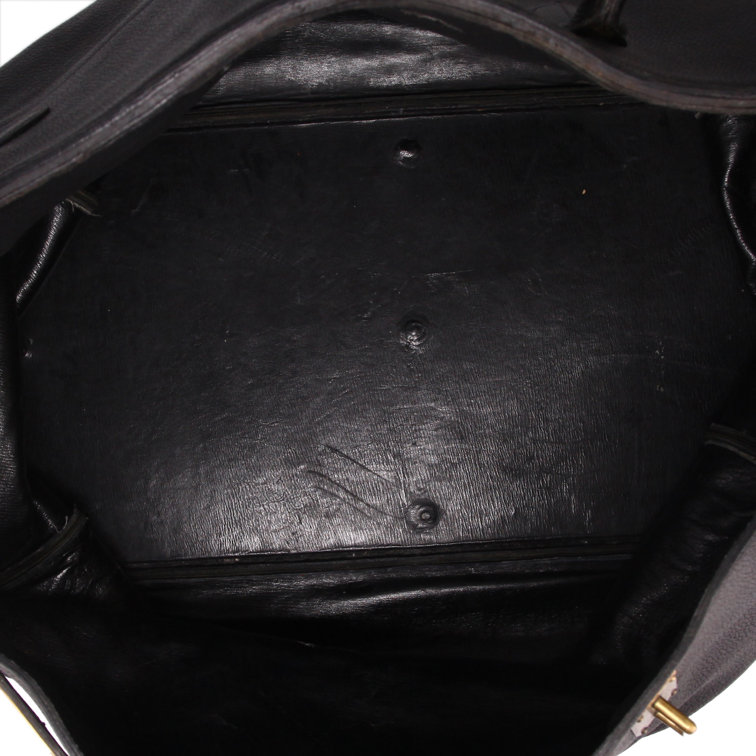 Hermès  Haut à Courroies travel bag  in black Ardenne leather - Detail D7