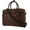 Louis Vuitton  Icare shoulder bag  in ebene damier canvas  and brown leather - 00pp thumbnail