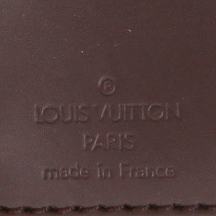 Sac bandoulière Louis Vuitton  Icare en toile damier ébène et cuir marron - Detail D2