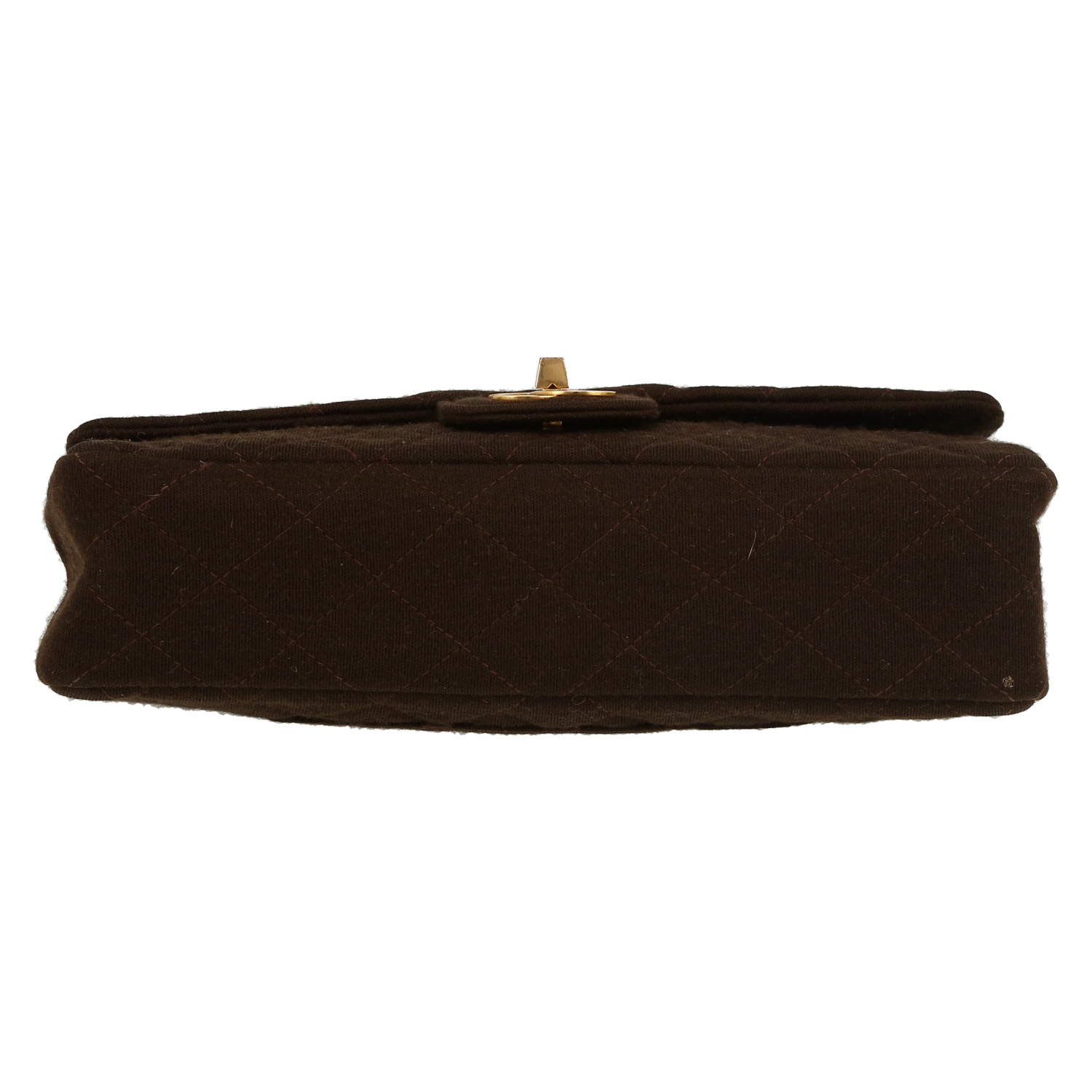 Sac à main Chanel  Timeless en jersey matelassé marron - Detail D1