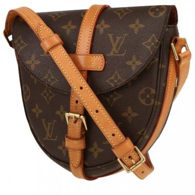 Bolso bandolera Louis Vuitton  Chantilly en lona Monogram marrón y cuero natural