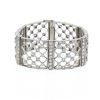 Bracelet manchette années 1920 Vintage en platine et diamants - 360 thumbnail