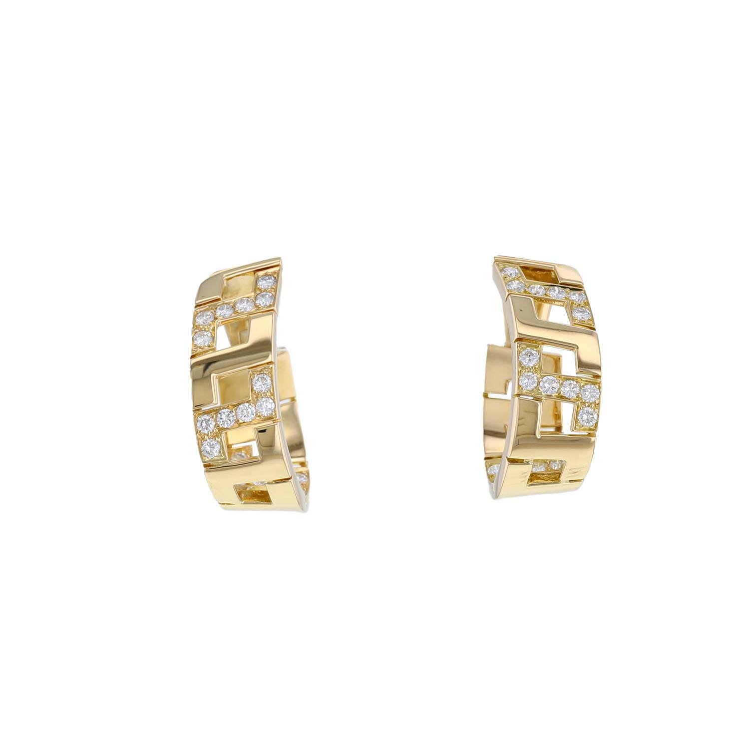 Cartier Olympe earrings in yellow gold and diamonds