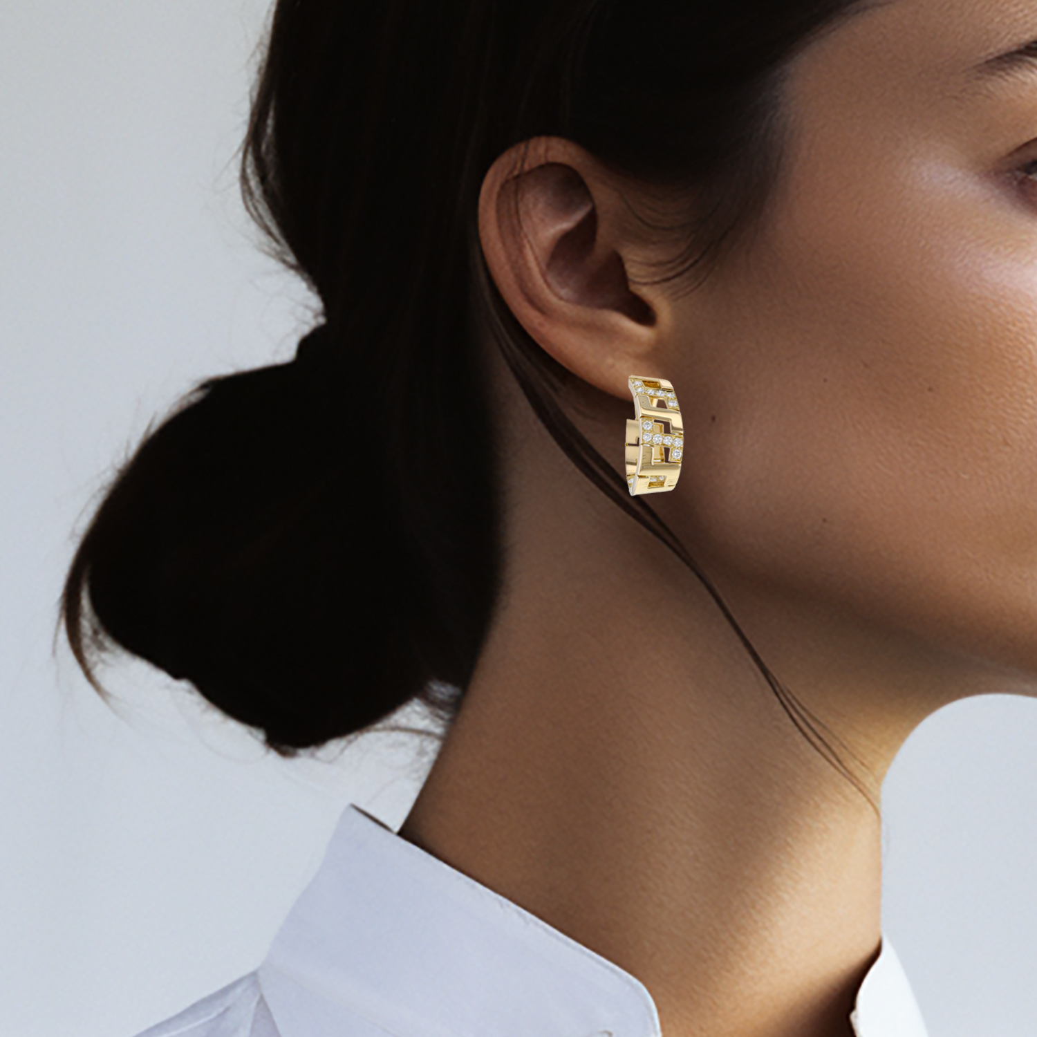 Orecchini Cartier Olympe in oro giallo e diamanti