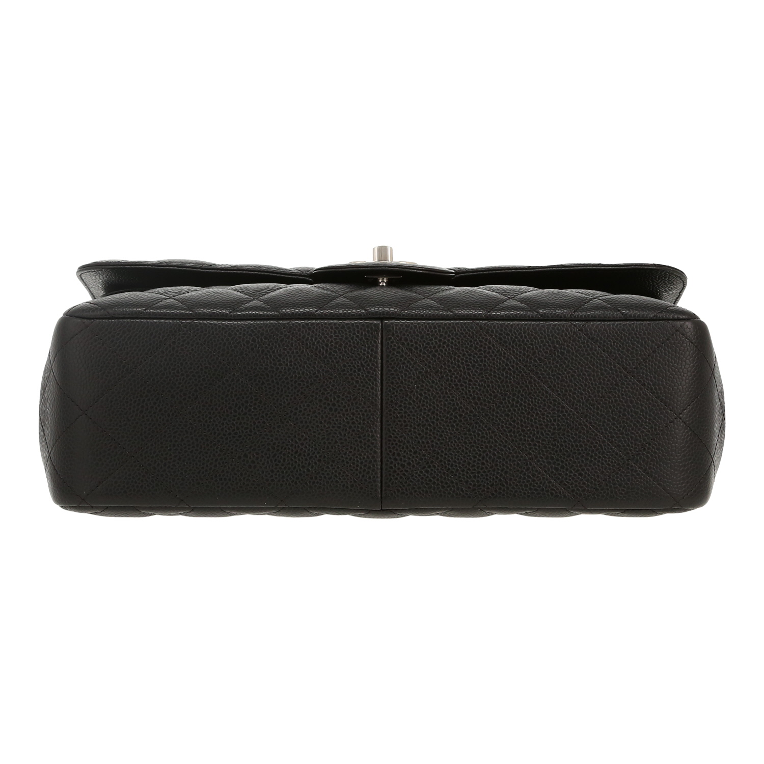 Sac bandoulière Chanel  Timeless Jumbo en cuir grainé matelassé noir - Detail D1