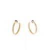 Cartier Trinity hoop earrings in yellow gold and diamonds - 360 thumbnail