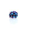 Cartier Délice de Goa ring in pink gold,  turquoises and amethysts - 360 thumbnail