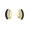 Vintage  earrings for non pierced ears in yellow gold, onyx and diamonds - 00pp thumbnail