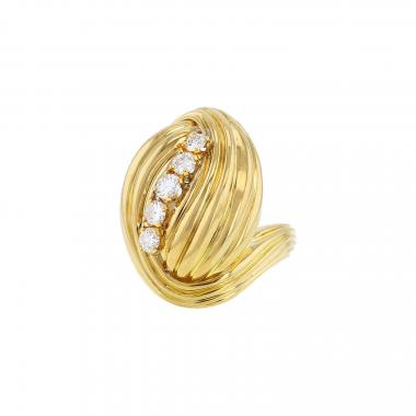 Bague Vintage  en or jaune et diamants