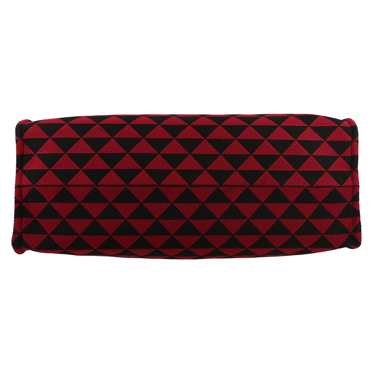 Prada  Symbole shopping bag  in red and black canvas - Detail D1