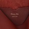 Dior  Bobby large model  shoulder bag  in burgundy grained leather - Detail D2 thumbnail