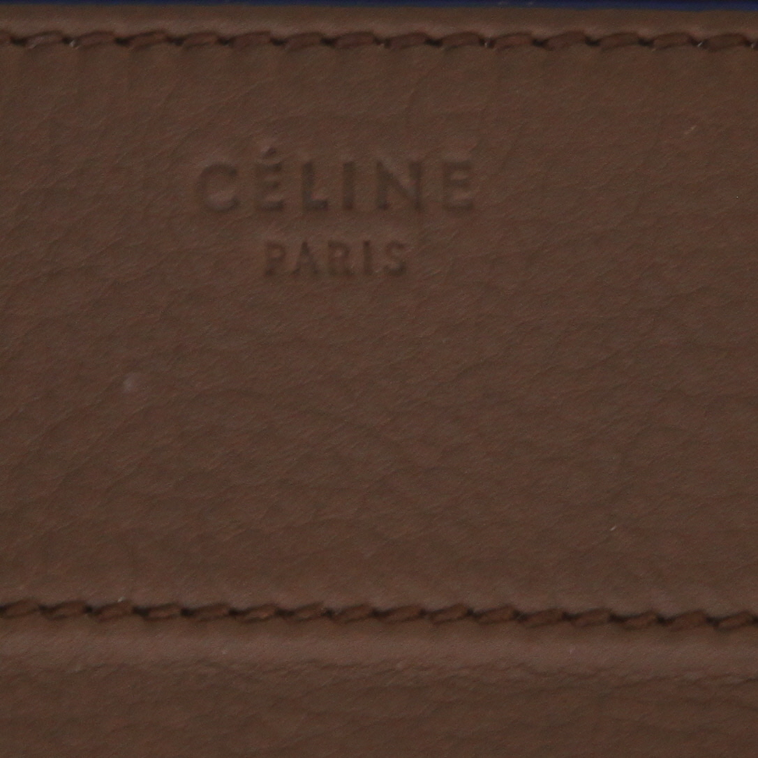 Celine  Phantom medium model  handbag  in taupe leather - Detail D2