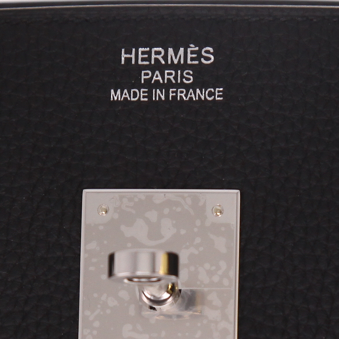 Bolso de mano Hermès  Birkin 35 cm en cuero togo negro - Detail D2