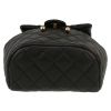 Chanel   backpack  in black quilted grained leather - Detail D1 thumbnail