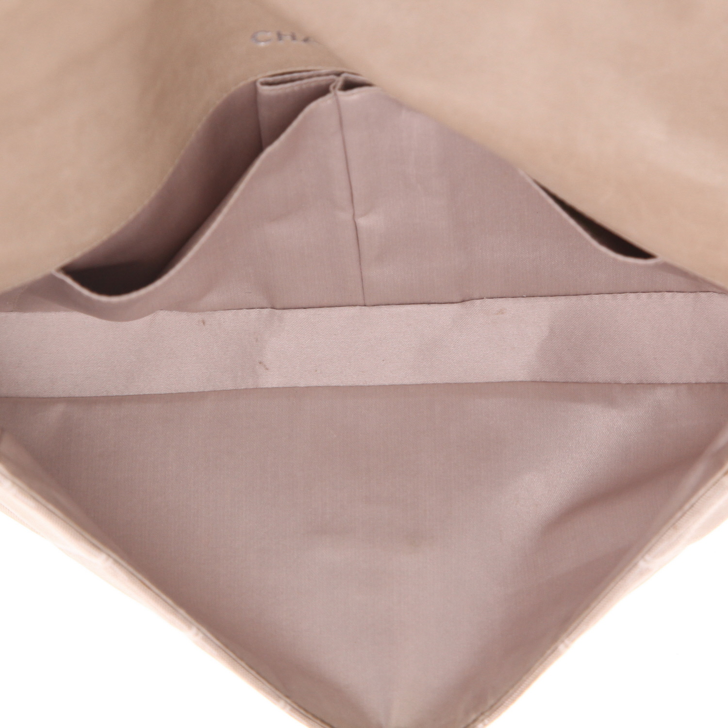 Bolso de mano Chanel  Baguette en lona rosa pálido - Detail D3